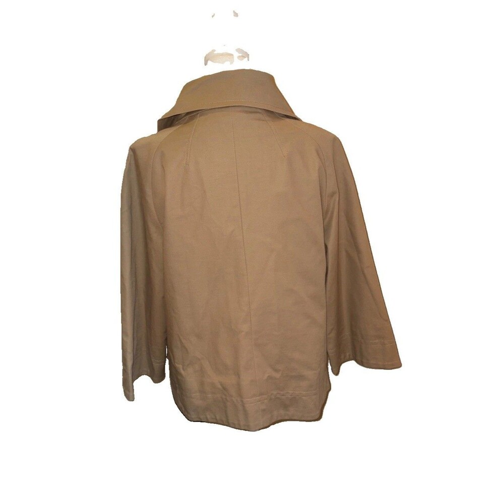 Rafaella Womens Khaki 3/4 Sleeve Button Front Blazer Jacket Size L - Picture 2 of 7